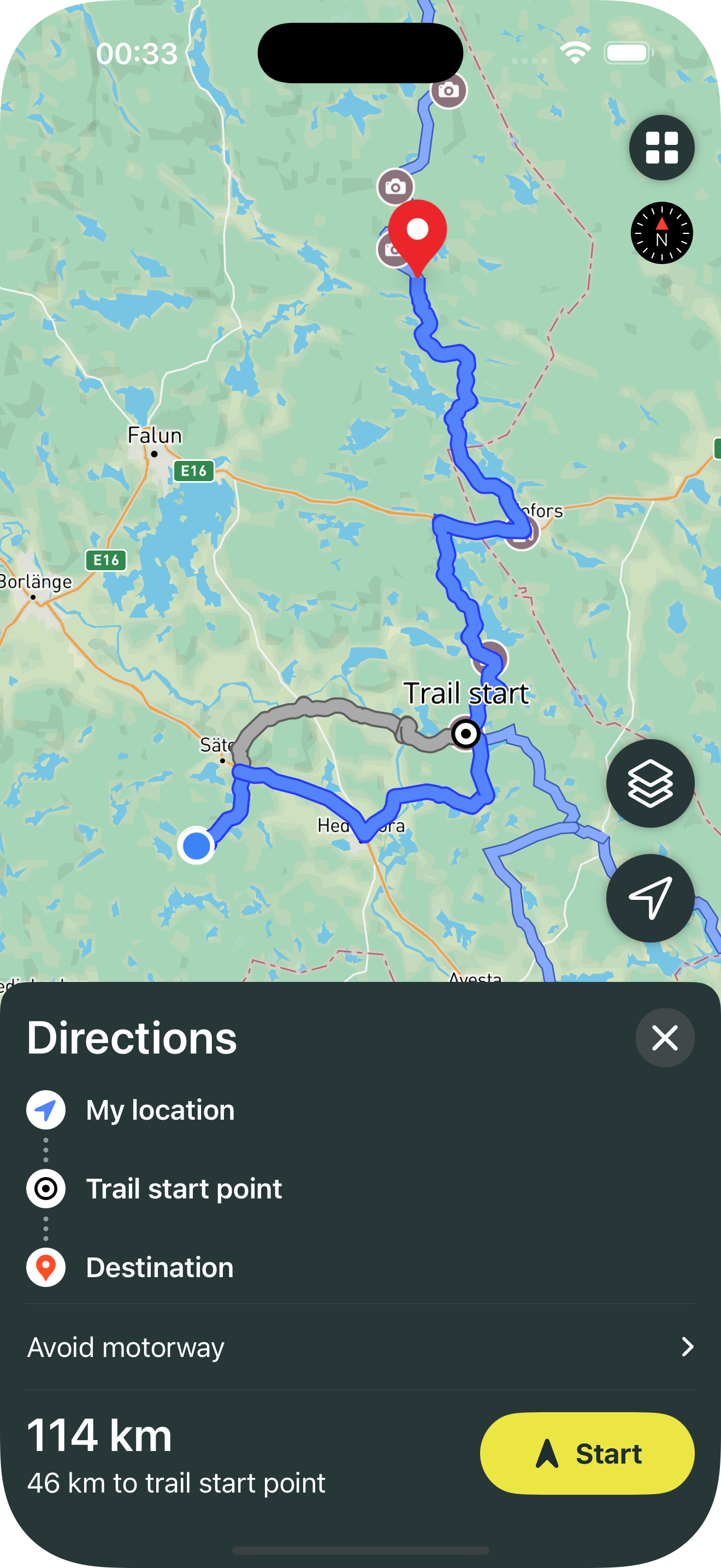 Directions Screen